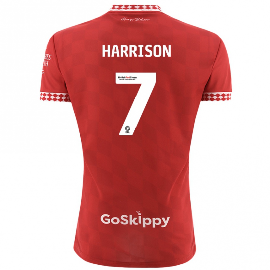 Enfant Football Maillot Abi Harrison #7 Rouge Tenues Domicile 2024/25 Canada