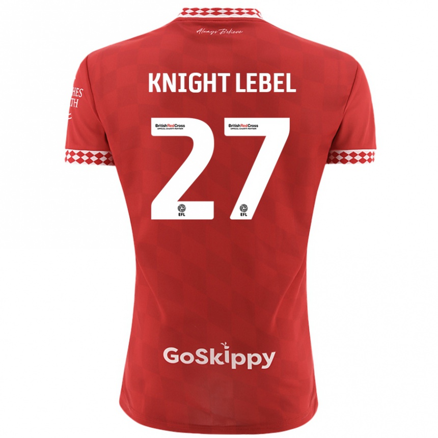 Enfant Football Maillot Jamie Knight-Lebel #27 Rouge Tenues Domicile 2024/25 Canada