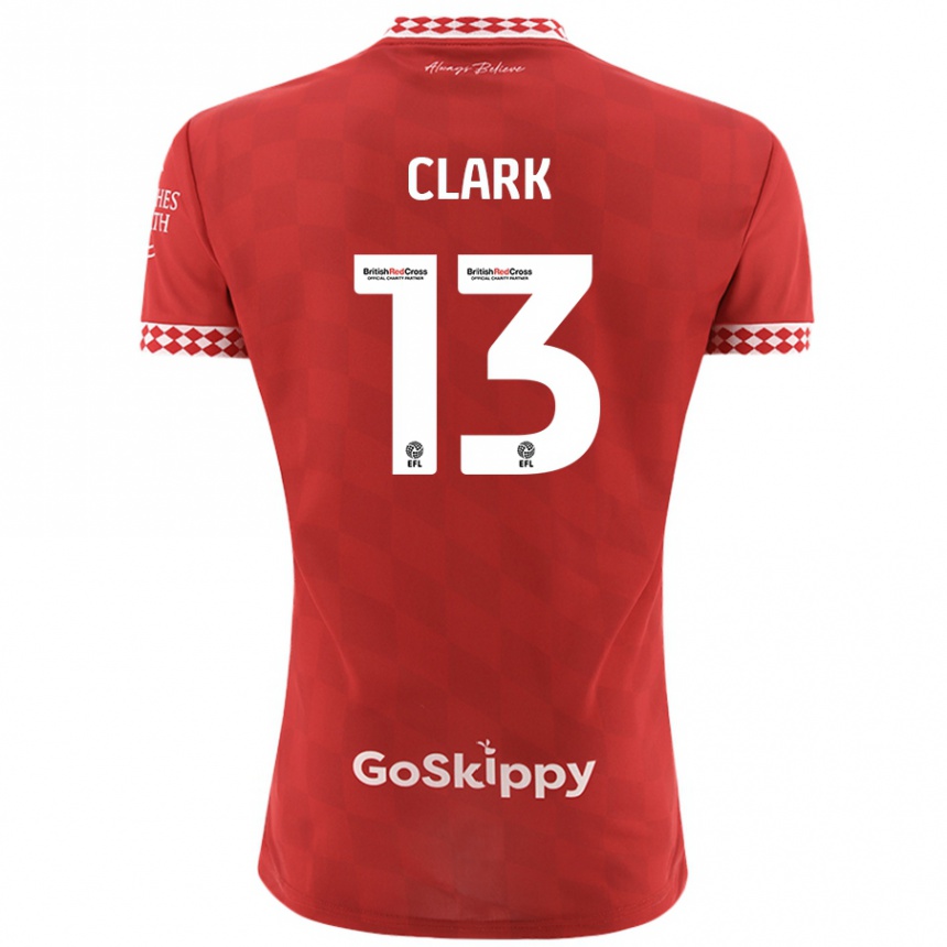 Enfant Football Maillot Olivia Clark #13 Rouge Tenues Domicile 2024/25 Canada