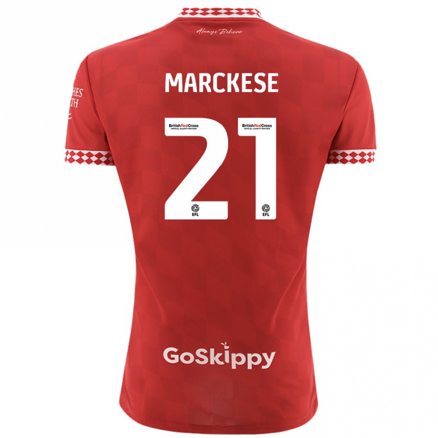 Kids Football Kaylan Marckese #21 Red Home Jersey 2024/25 T-Shirt Canada