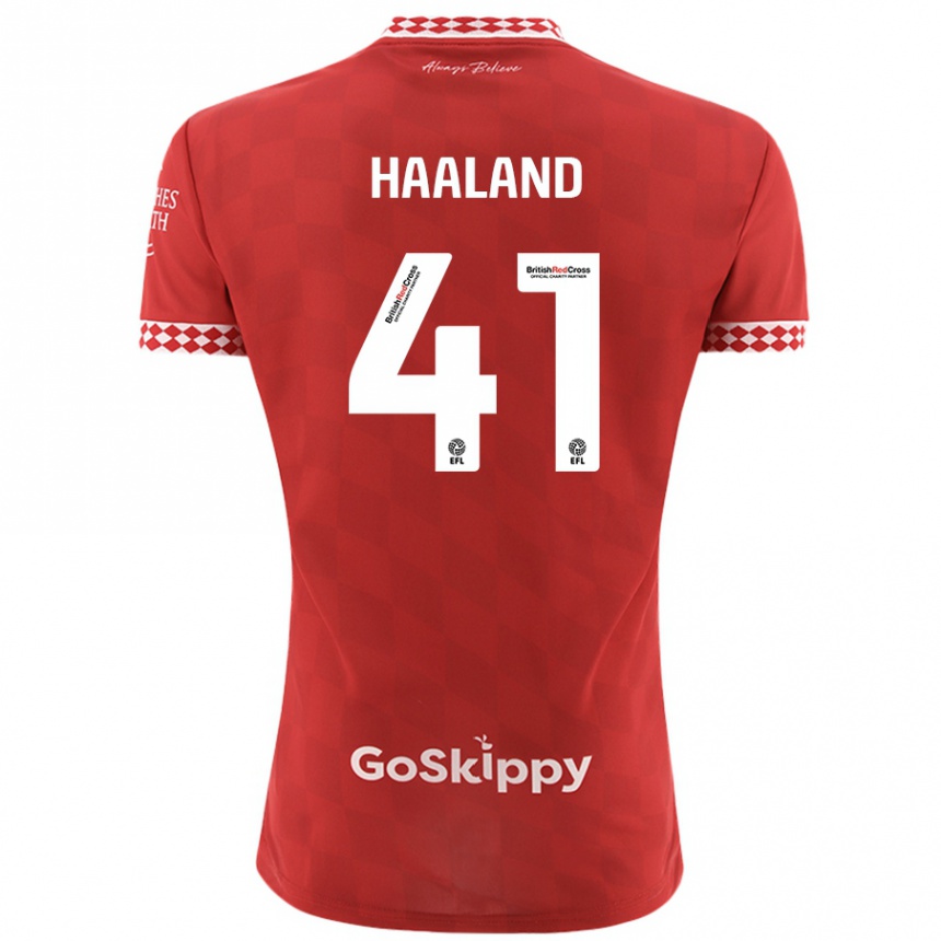 Kids Football Benedicte Haaland #41 Red Home Jersey 2024/25 T-Shirt Canada