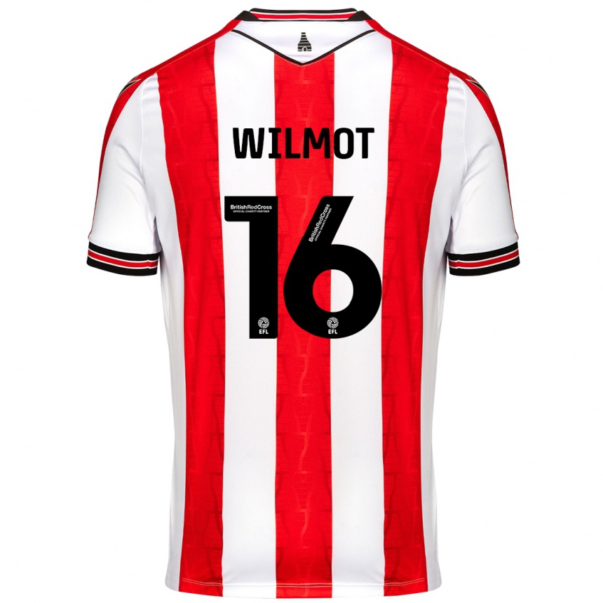 Enfant Football Maillot Ben Wilmot #16 Rouge Blanc Tenues Domicile 2024/25 Canada