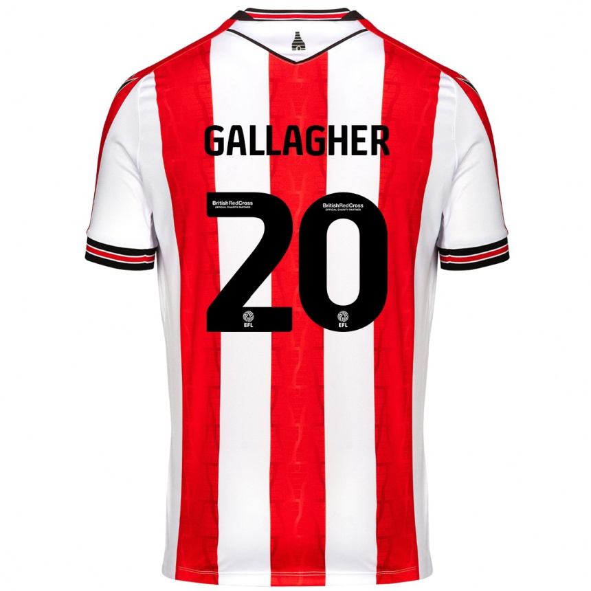 Kids Football Sam Gallagher #20 Red White Home Jersey 2024/25 T-Shirt Canada