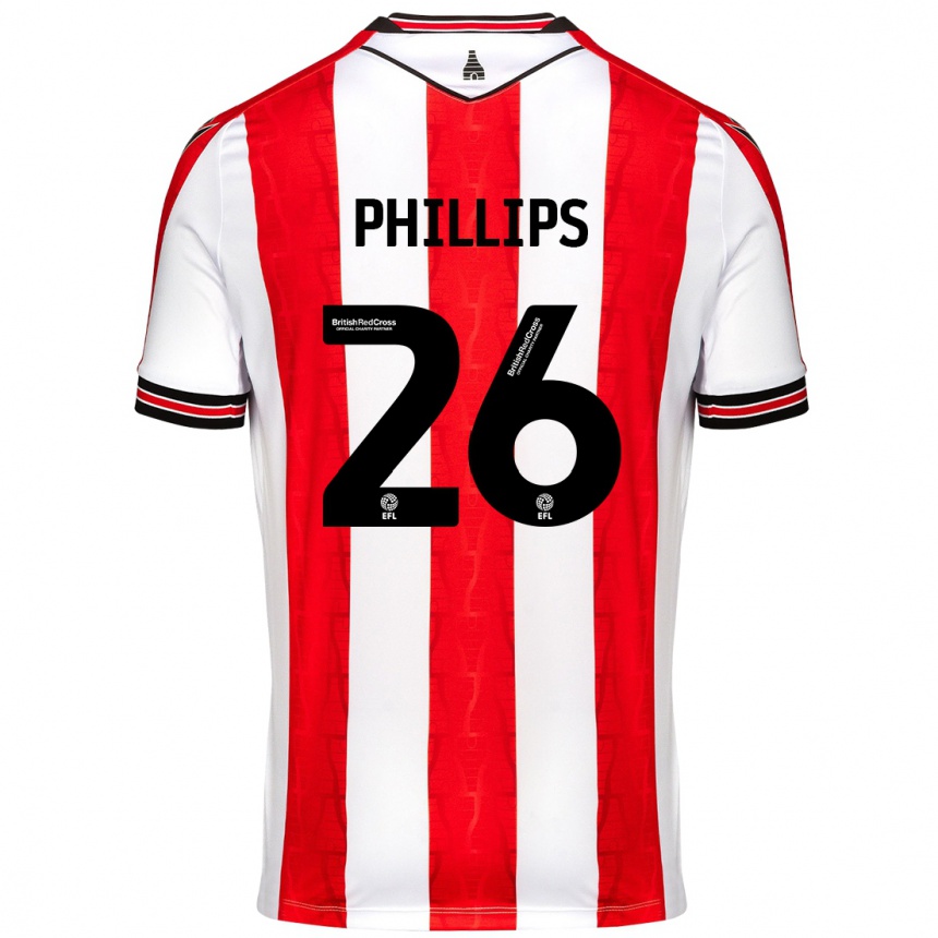 Enfant Football Maillot Ashley Phillips #26 Rouge Blanc Tenues Domicile 2024/25 Canada