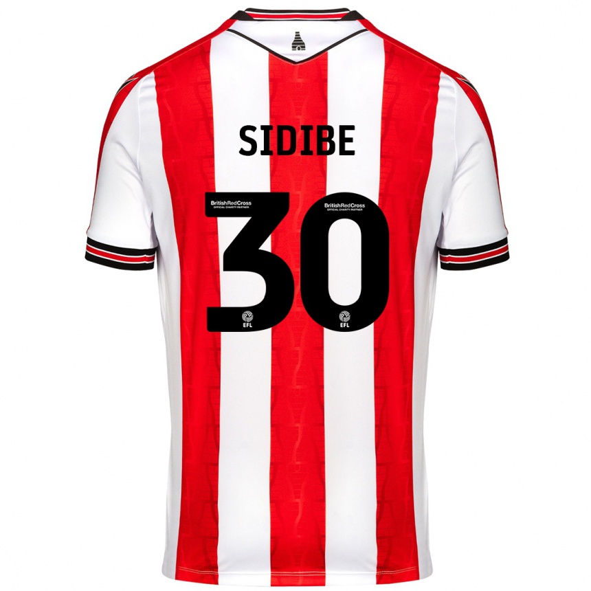 Kids Football Souleymane Sidibe #30 Red White Home Jersey 2024/25 T-Shirt Canada