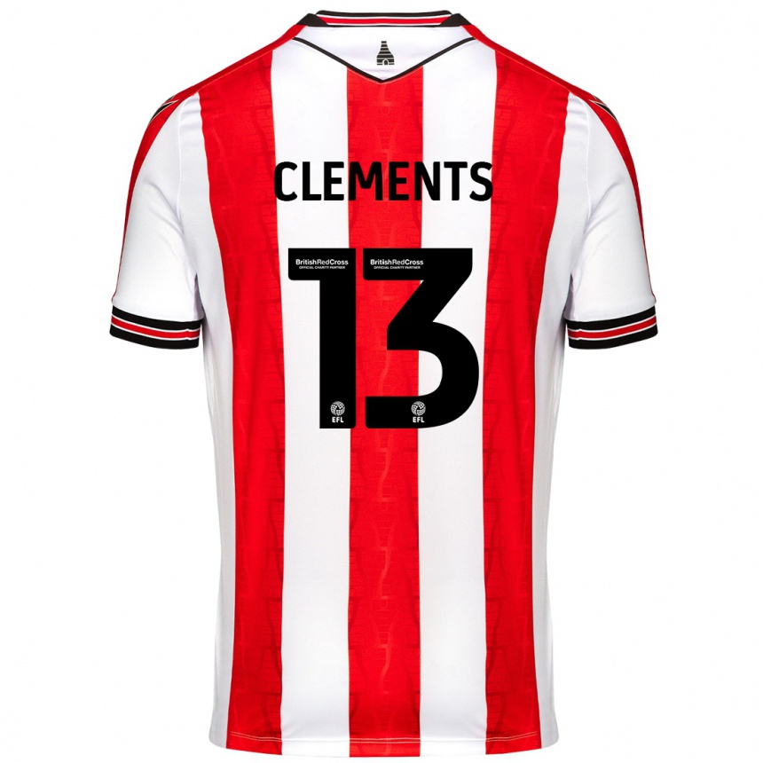 Enfant Football Maillot Daisy Clements #13 Rouge Blanc Tenues Domicile 2024/25 Canada