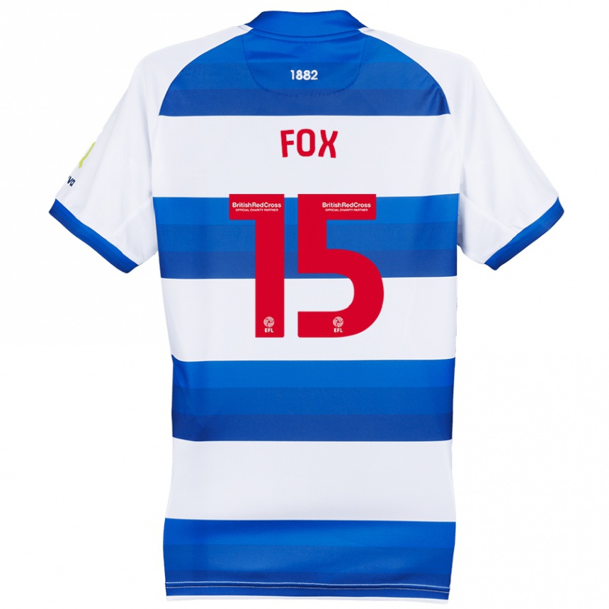 Kids Football Morgan Fox #15 White Blue Home Jersey 2024/25 T-Shirt Canada