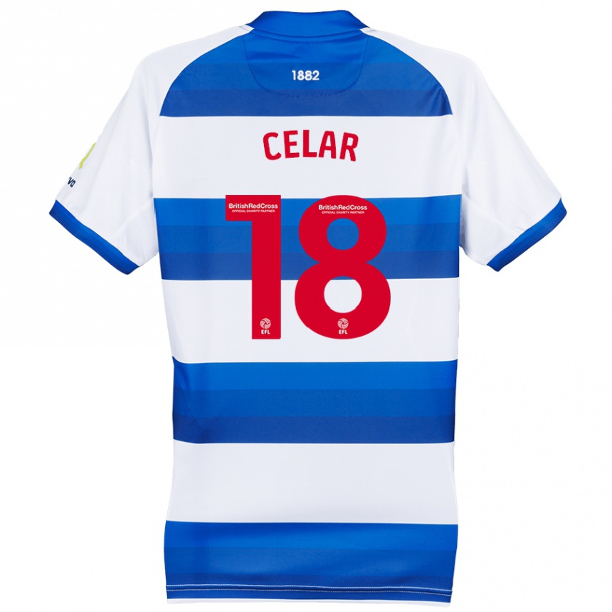 Enfant Football Maillot Zan Celar #18 Blanc Bleu Tenues Domicile 2024/25 Canada