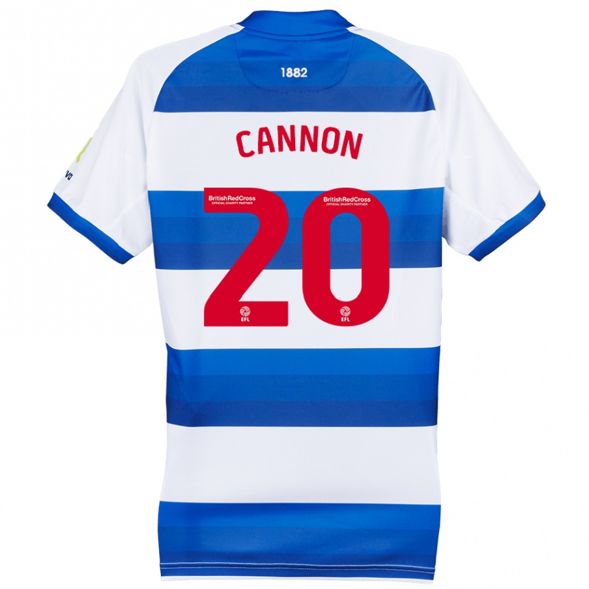 Kids Football Reggie Cannon #20 White Blue Home Jersey 2024/25 T-Shirt Canada