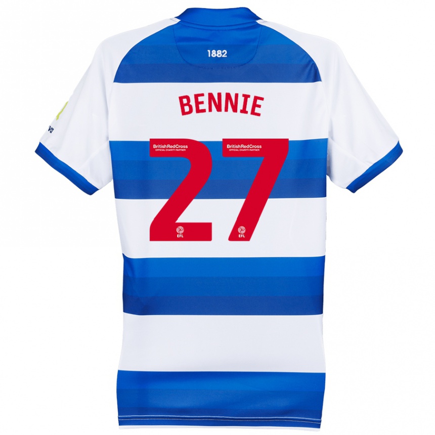 Enfant Football Maillot Daniel Bennie #27 Blanc Bleu Tenues Domicile 2024/25 Canada