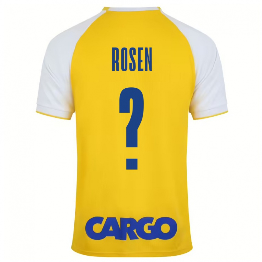 Kids Football Shahar Rosen #0 Yellow White Home Jersey 2024/25 T-Shirt Canada