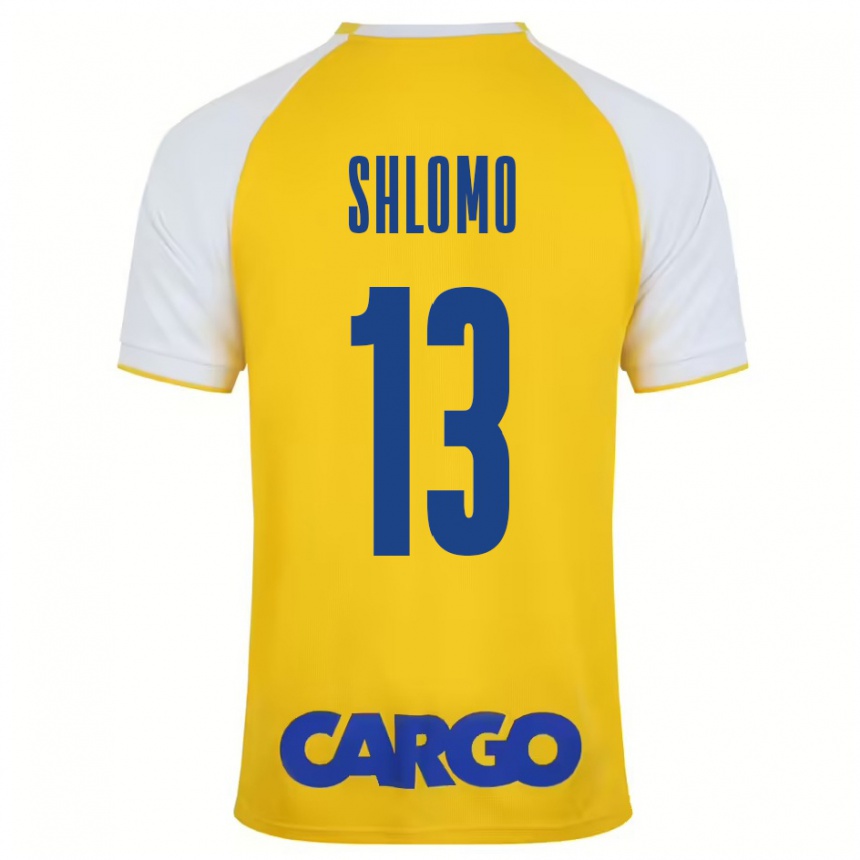 Kids Football Raz Shlomo #13 Yellow White Home Jersey 2024/25 T-Shirt Canada