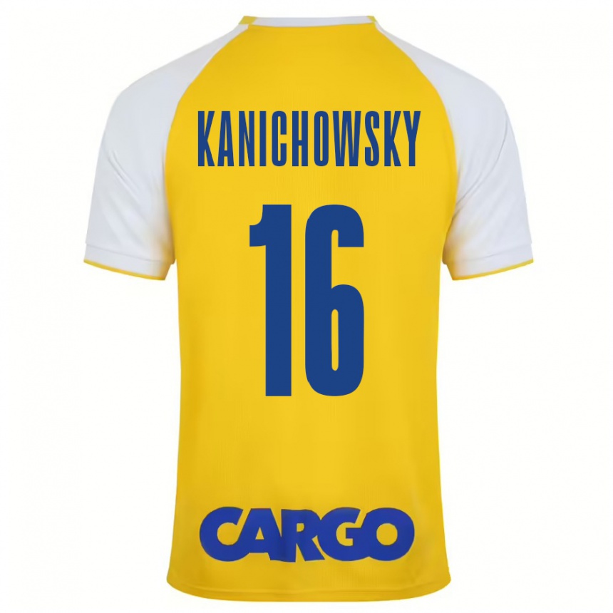 Enfant Football Maillot Gabi Kanichowsky #16 Jaune Blanc Tenues Domicile 2024/25 Canada