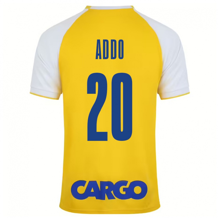 Kids Football Henry Addo #20 Yellow White Home Jersey 2024/25 T-Shirt Canada