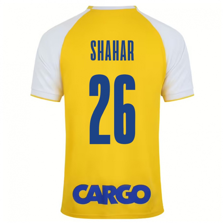 Kids Football Ido Shahar #26 Yellow White Home Jersey 2024/25 T-Shirt Canada