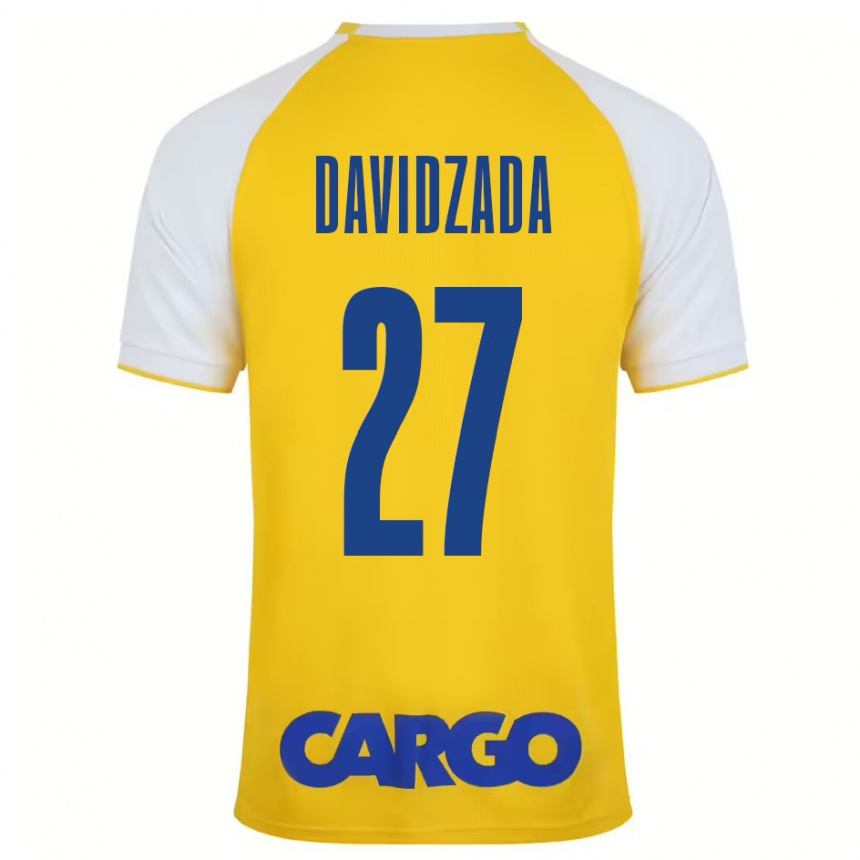 Enfant Football Maillot Ofir Davidzada #27 Jaune Blanc Tenues Domicile 2024/25 Canada