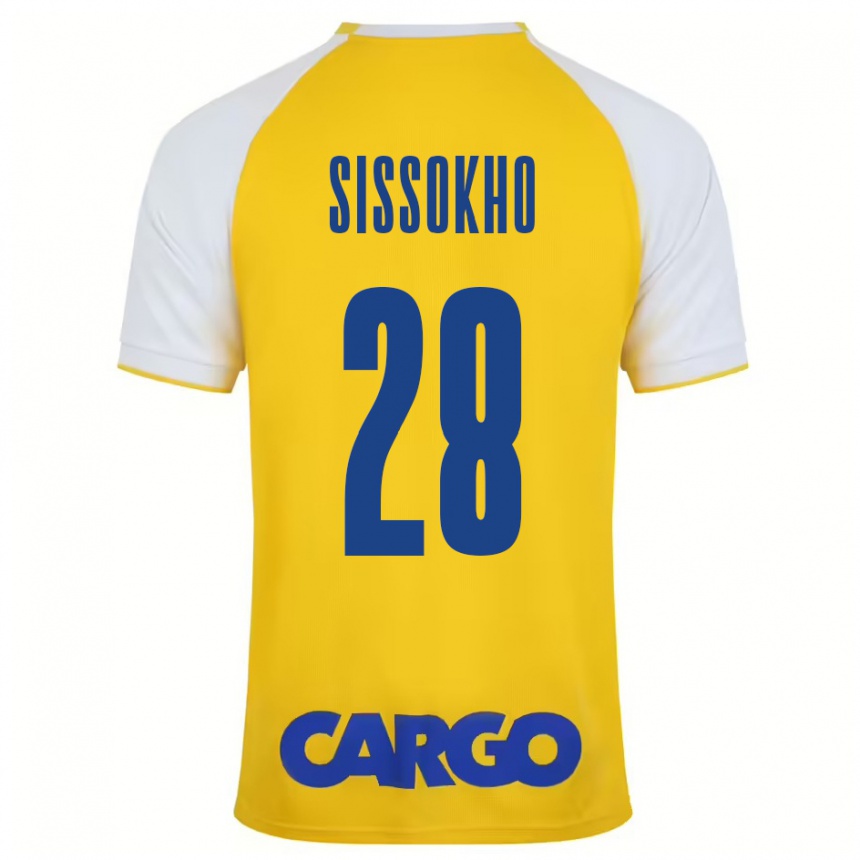 Kids Football Issouf Sissokho #28 Yellow White Home Jersey 2024/25 T-Shirt Canada