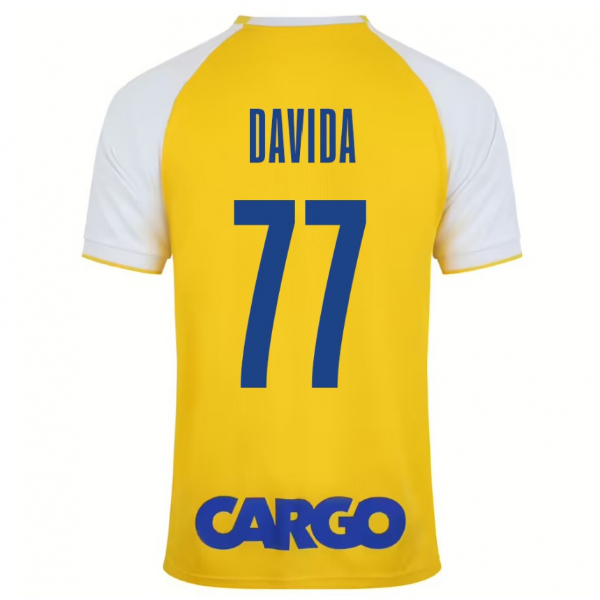 Kids Football Osher Davida #77 Yellow White Home Jersey 2024/25 T-Shirt Canada