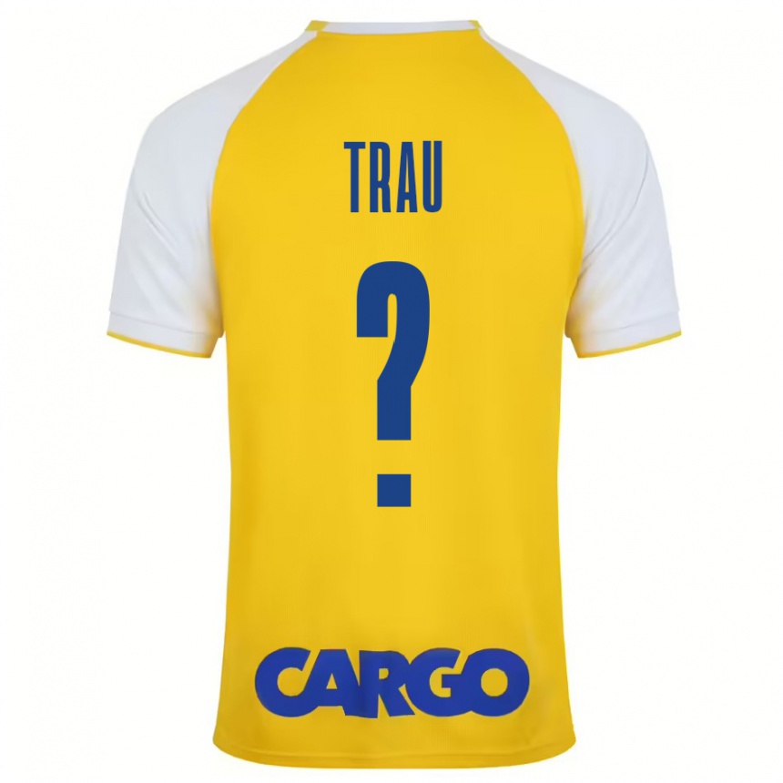 Enfant Football Maillot Idan Trau #0 Jaune Blanc Tenues Domicile 2024/25 Canada