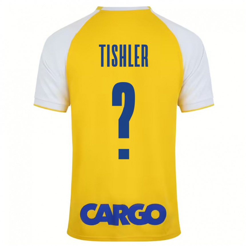 Kids Football Daniel Tishler #0 Yellow White Home Jersey 2024/25 T-Shirt Canada