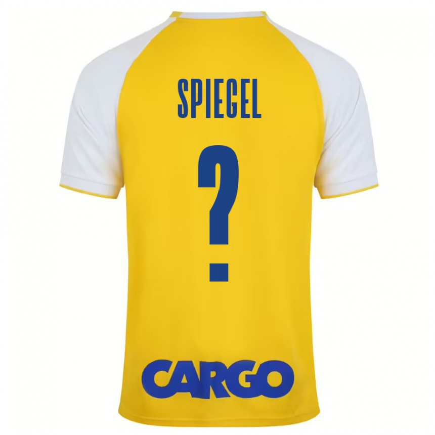 Enfant Football Maillot Liran Spiegel #0 Jaune Blanc Tenues Domicile 2024/25 Canada