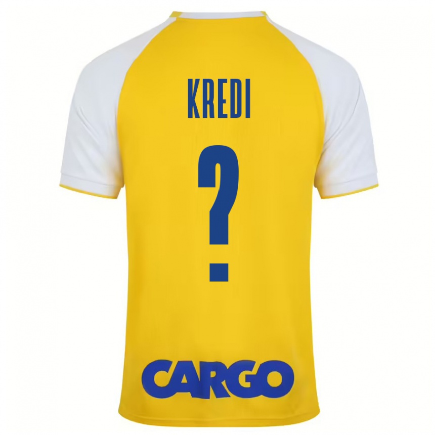 Kids Football Amit Kredi #0 Yellow White Home Jersey 2024/25 T-Shirt Canada