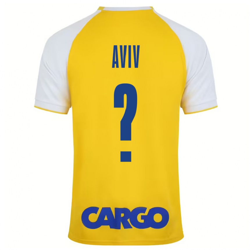 Kids Football Yoyo Aviv #0 Yellow White Home Jersey 2024/25 T-Shirt Canada