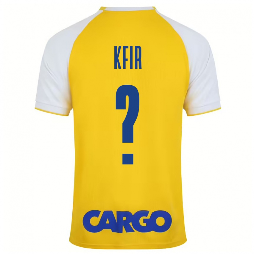 Enfant Football Maillot Yuval Kfir #0 Jaune Blanc Tenues Domicile 2024/25 Canada