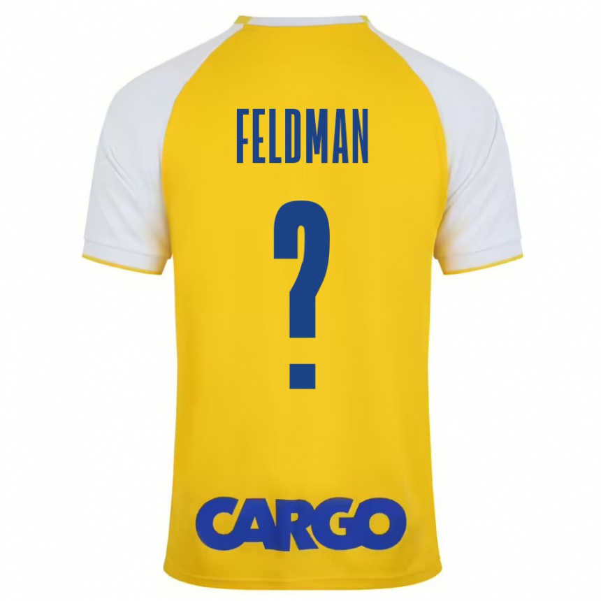 Enfant Football Maillot Ron Feldman #0 Jaune Blanc Tenues Domicile 2024/25 Canada