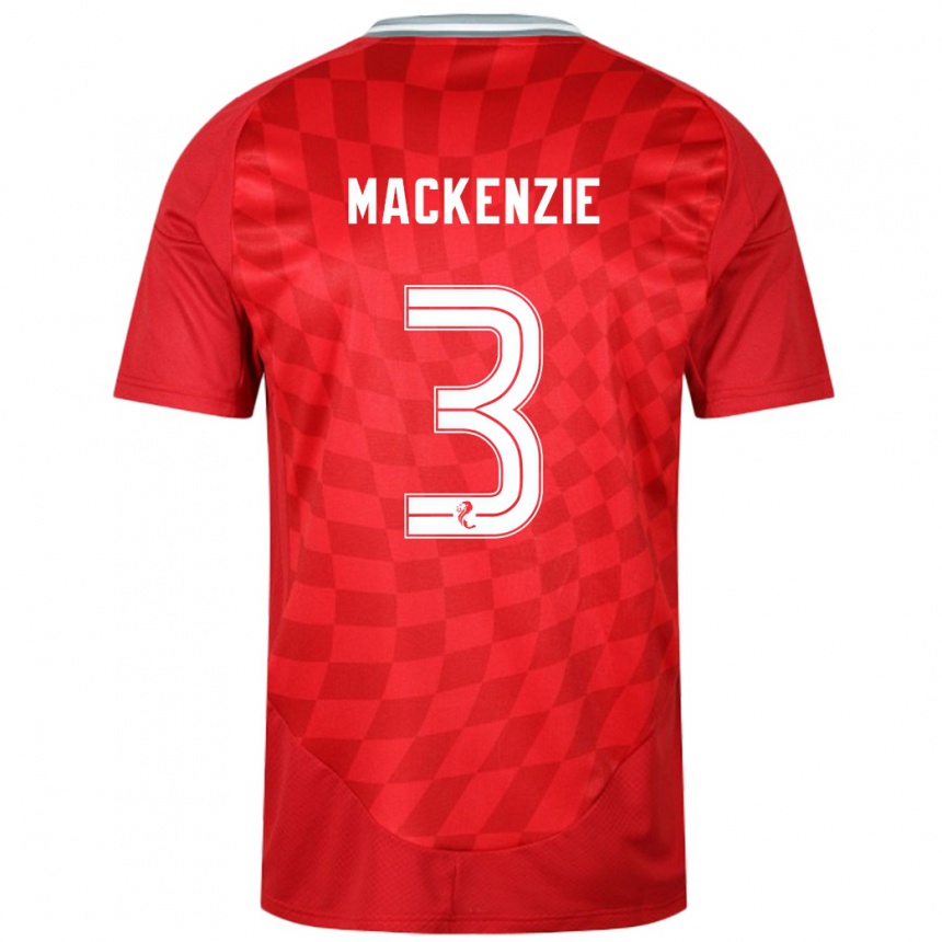 Enfant Football Maillot Jack Mackenzie #3 Rouge Tenues Domicile 2024/25 Canada