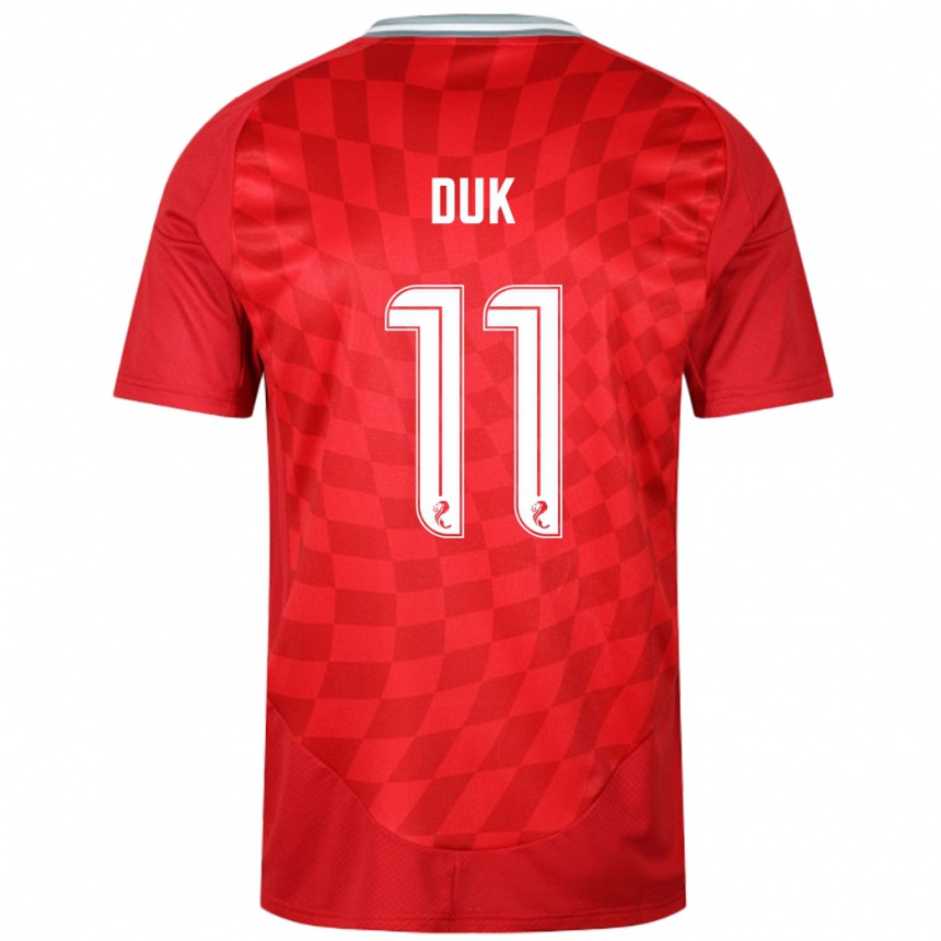 Kids Football Duk #11 Red Home Jersey 2024/25 T-Shirt Canada