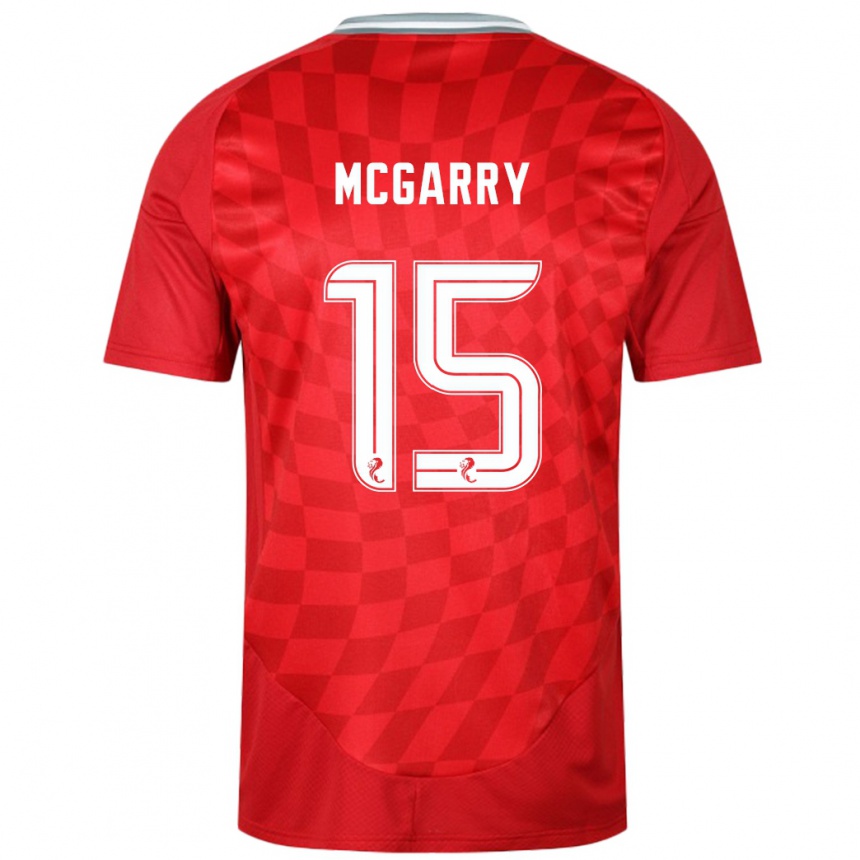 Enfant Football Maillot James Mcgarry #15 Rouge Tenues Domicile 2024/25 Canada