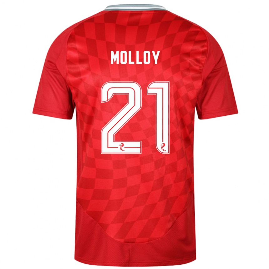 Enfant Football Maillot Gavin Molloy #21 Rouge Tenues Domicile 2024/25 Canada