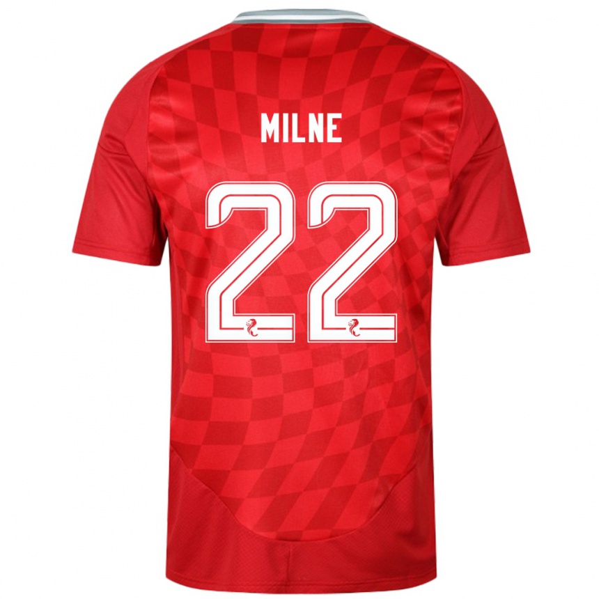 Enfant Football Maillot Jack Milne #22 Rouge Tenues Domicile 2024/25 Canada