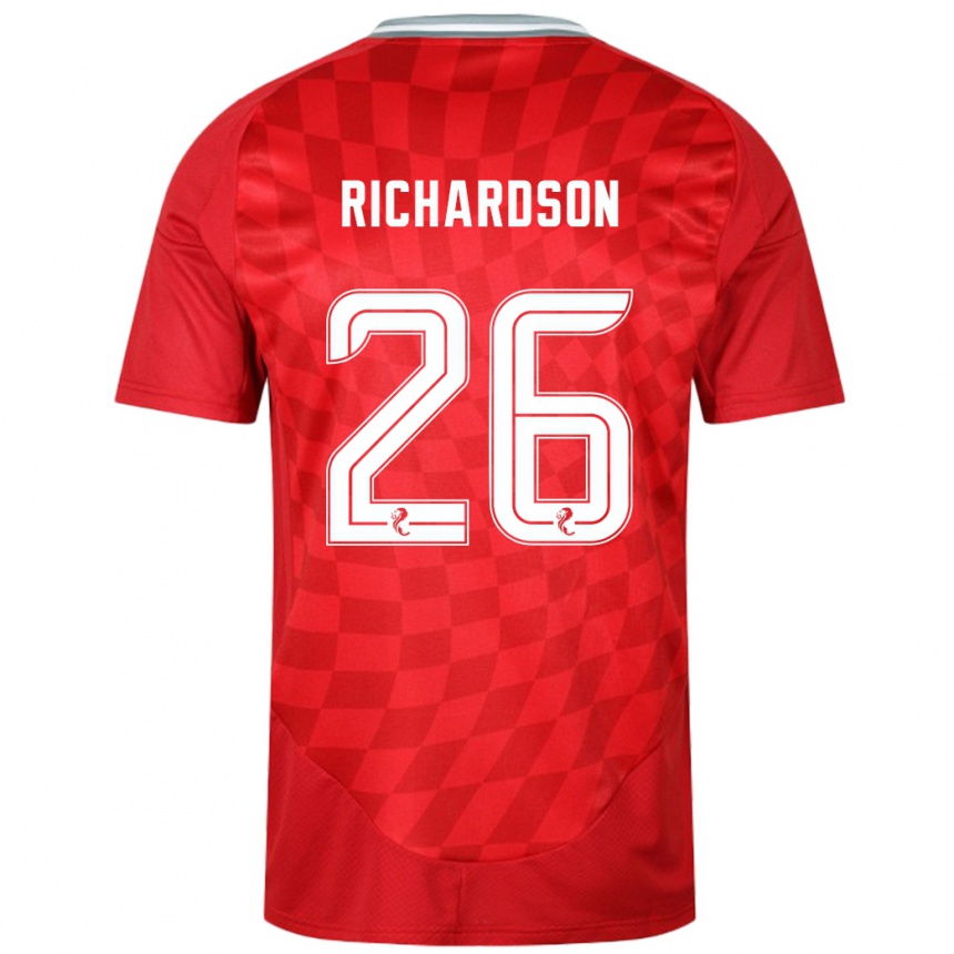 Enfant Football Maillot Jayden Richardson #26 Rouge Tenues Domicile 2024/25 Canada