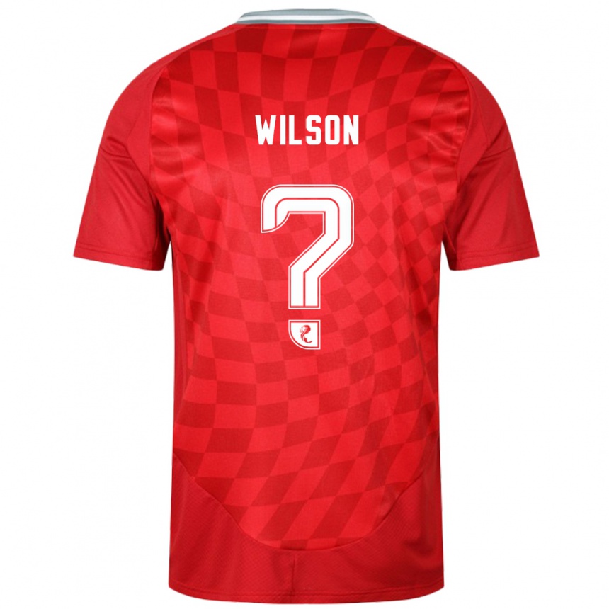 Enfant Football Maillot Cameron Wilson #0 Rouge Tenues Domicile 2024/25 Canada