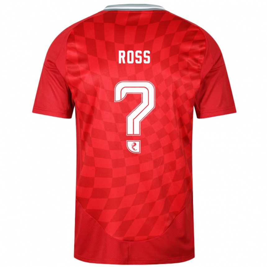 Kids Football Dylan Ross #0 Red Home Jersey 2024/25 T-Shirt Canada