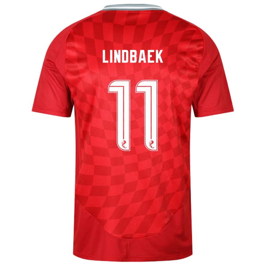 Enfant Football Maillot Adele Lindbaek #11 Rouge Tenues Domicile 2024/25 Canada