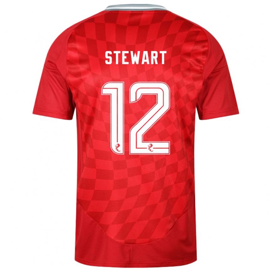 Enfant Football Maillot Hannah Stewart #12 Rouge Tenues Domicile 2024/25 Canada