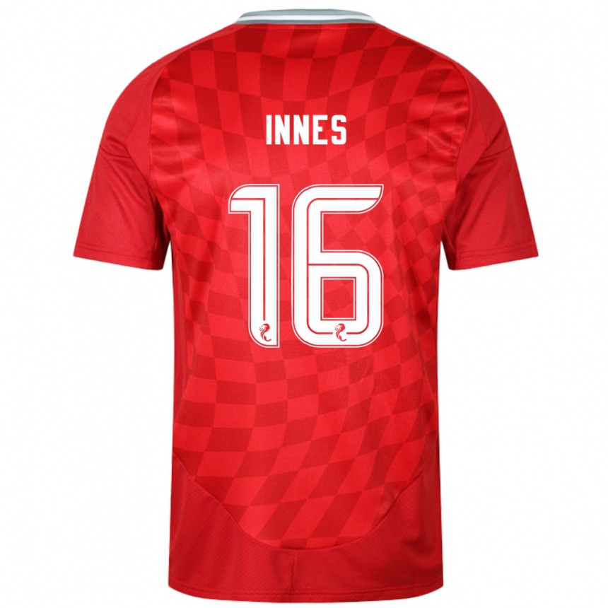 Enfant Football Maillot Hannah Innes #16 Rouge Tenues Domicile 2024/25 Canada