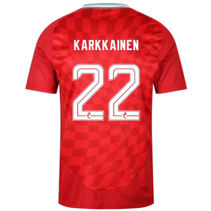 Enfant Football Maillot Elena Kärkkäinen #22 Rouge Tenues Domicile 2024/25 Canada