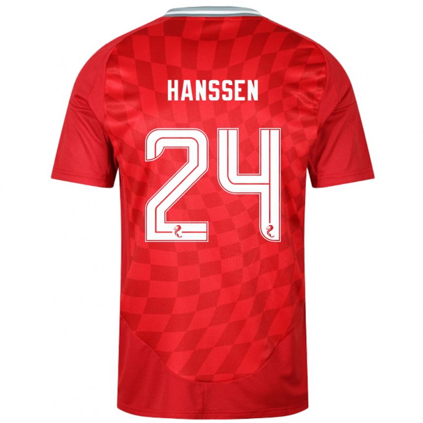 Enfant Football Maillot Nadine Hanssen #24 Rouge Tenues Domicile 2024/25 Canada