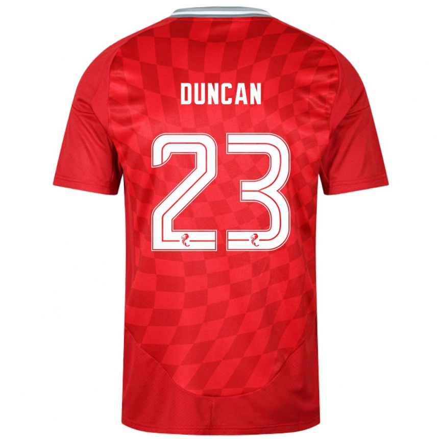 Enfant Football Maillot Ryan Duncan #23 Rouge Tenues Domicile 2024/25 Canada