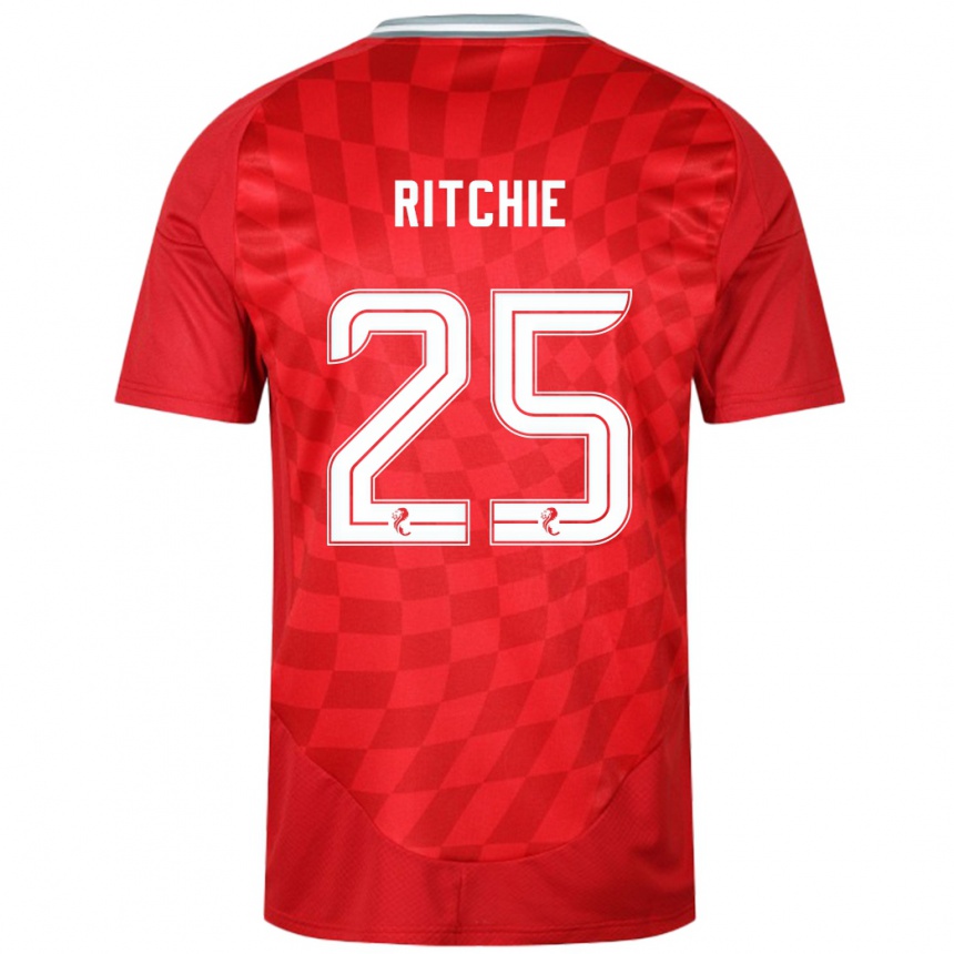 Enfant Football Maillot Tom Ritchie #25 Rouge Tenues Domicile 2024/25 Canada