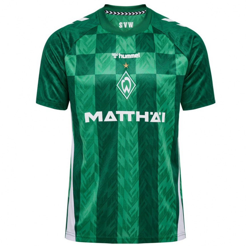 Enfant Football Maillot Votre Nom #0 Vert Tenues Domicile 2024/25 Canada