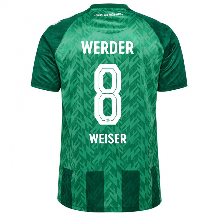 Enfant Football Maillot Mitchell Weiser #8 Vert Tenues Domicile 2024/25 Canada