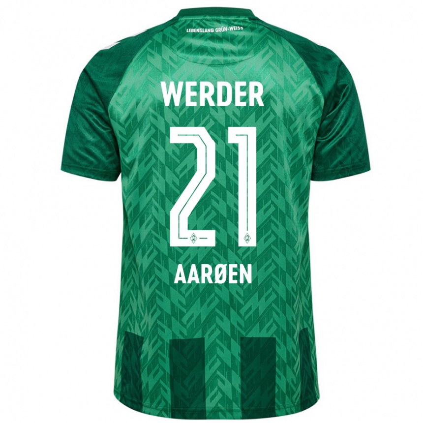 Enfant Football Maillot Isak Hansen-Aaröen #21 Vert Tenues Domicile 2024/25 Canada