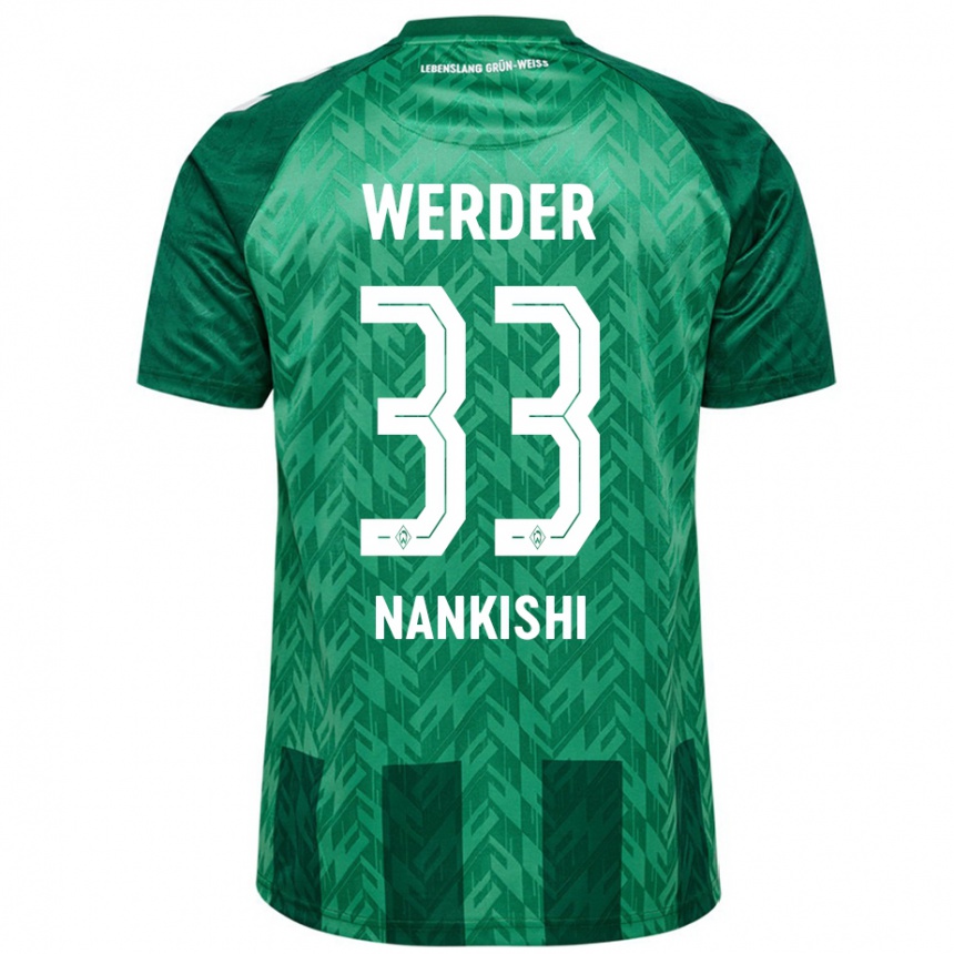 Kids Football Abdenego Nankishi #33 Green Home Jersey 2024/25 T-Shirt Canada