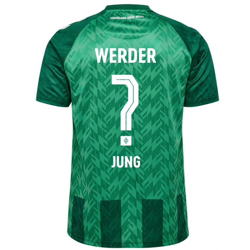 Kids Football Hugo Jung #0 Green Home Jersey 2024/25 T-Shirt Canada