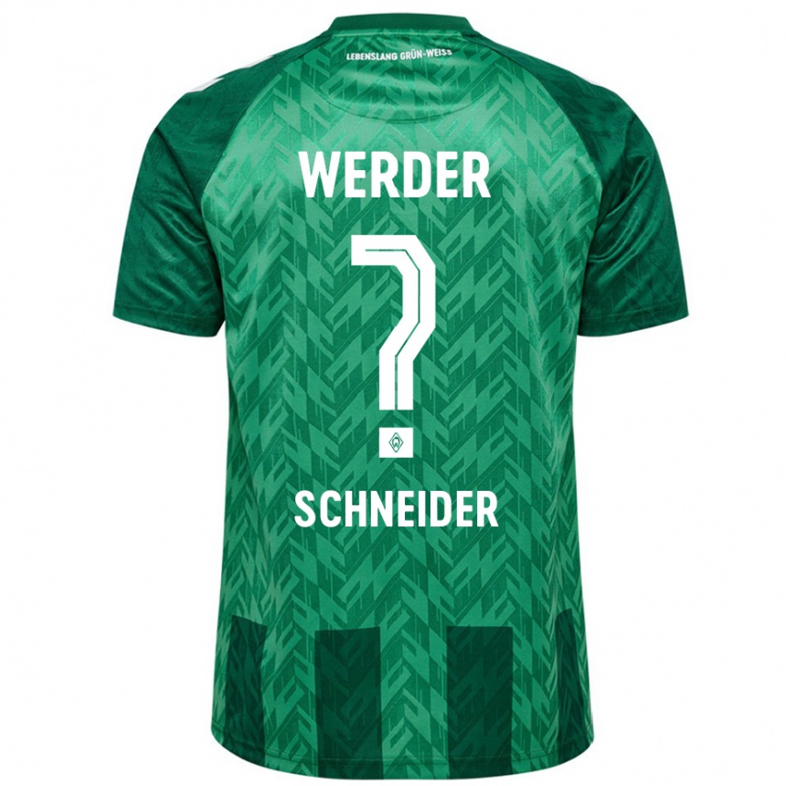 Kids Football Dieter Schneider #0 Green Home Jersey 2024/25 T-Shirt Canada